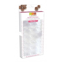 Moule de capsules pour chocolat en forme de roses de 27,5 x 13,5 x 2 cm - Scrapcooking - 18 cavités