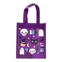 Sac de Halloween violet de 21 x 23 cm