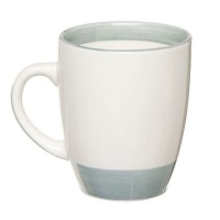 Tasse de 360 ml bleue avec bande blanche