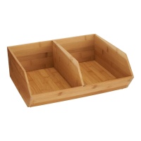 Organisateur en bambou de 34,5 x 31 x 13 cm avec séparateur