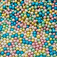 Sprinkles de boules métalliques multicolores de 100 gr - Happy Sprinkles