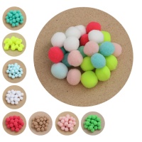 Pompons de couleurs de 2 cm - 25 unités