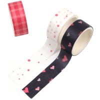 Washi tape designs rouge de 3 m - 3 unités