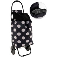 Chariot de courses isotherme pliable 38 L avec pois