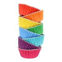 Capsules pour cupcake aux couleurs de l'arc-en-ciel - PME - 100 unités