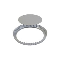 Moule rond en aluminium avec fond amovible de 25 x 25 x 2,5 cm - PME