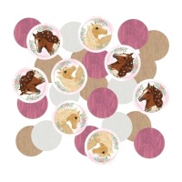 Confettis de cheval rose - 14 g