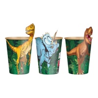 Gobelets de dinosaure de 270 ml - 6 unités