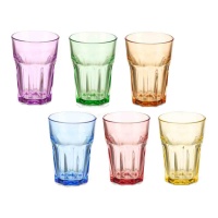 Verre de 360 ml de couleurs - Lot de 6