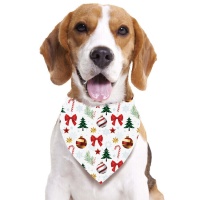 Foulard de Noël blanc pour animaux de compagnie