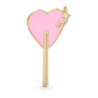 Épinglette en forme de coeur Lollipop de 2 x 3,5 cm - 1 unité