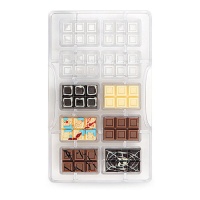 Moule à tablette mini pour chocolat de 20 x 12 cm - Decora - 10 cavités