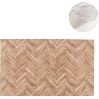 Tapis de cuisine en vinyle de 75 x 45 cm effet parquet