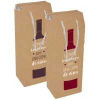 Caisse à vin 36 x 12,5 x 10 cm silhouette de bouteille - 1 unité