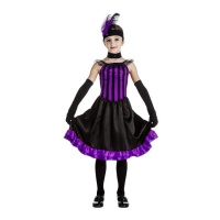 Costume de cancan lilas et noir pour bébé