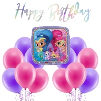 Pack de décoration pour fête Shimmer and Shine - 22 pièces