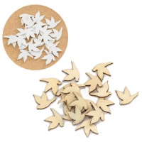 Figurines en bois en forme de colombe de 3 cm - 20 unités