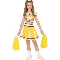 Costumes de pom-pom girls jaunes pour filles