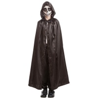 Cape noire avec capuche pour enfant