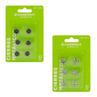 Boutons-pression de 1 cm en métal - Castelltort - 6 paires