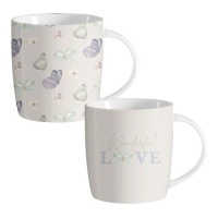 Tasse de 350 ml Papillons - 1 unité