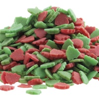 Saupoudrage d'arbres de Noël rouges et verts de 1 kg - Dekora