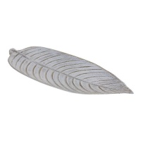 Plateau décoratif en forme de feuille blanche de 45,5 cm - DCasa