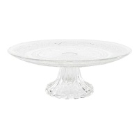 Support pour gâteaux en verre transparent de 25 cm