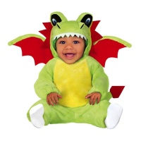 Costume de dragon vert avec ailes pour bébé