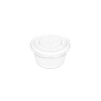 Pot à sauce en plastique transparent de 30 ml avec couvercle - 50 pièces