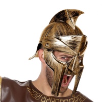 Casque de gladiateur doré