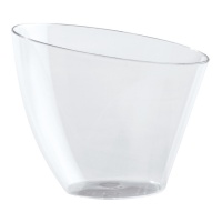 Petits gobelets en plastique transparent, forme ovale - Dekora - 100 unités