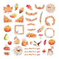 Die cuts de fleurs d'automne en papier vélin - Artemio