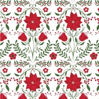 Tissu popeline de coton Xmas Flowers - Katia