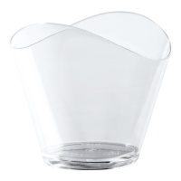 Verres de 120 ml en plastique transparent forme de vague - Dekora - 100 unités