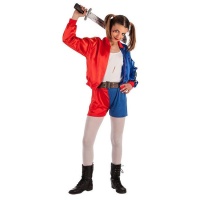 Costume de Harley super-vilaine avec veste pour enfant