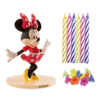 Ensemble pour gâteaux avec figurine de Minnie Mouse et bougies - Dekora