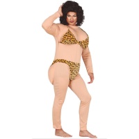 Costume de drag en bikini léopard pour homme