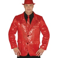 Veste à sequins rouges pour homme