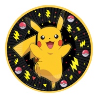 Assiettes Pokémon Pikachu de 23 cm - 8 unités