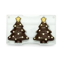 Moule de sapin de Noël pour chocolat de 15 cm - Décorez - 2 cavités