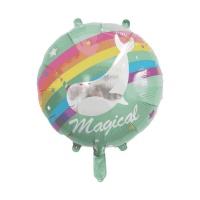 Ballon baleine licorne arc-en-ciel de 55 cm