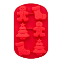 Moule en silicone pour figurines de Noël de 17 x 26 cm - Wilton - 6 cavités