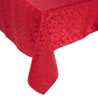 Nappe en tissu Jacquard rouge de 2,50 x 1,50 m