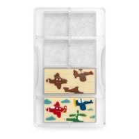 Moule tablette avec avions pour chocolat de 20 x 12 cm - Decora - 4 cavités