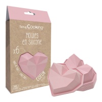 Moules à coeur en silicone - Scrapcooking - 6 pcs.