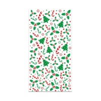 Sachets transparents pour bonbons avec motifs de Noël de 24 x 12,5 cm - Decora - 20 unités