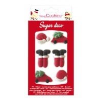 Figurines en sucre du Père Noël drôles - Scrapcooking - 6 unités