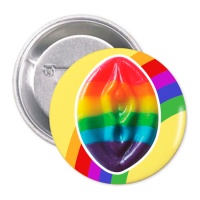 Badge arc-en-ciel avec vagin