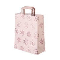 Sac cadeau de Noël rose de 24 x 18 x 10 cm - 1 unité